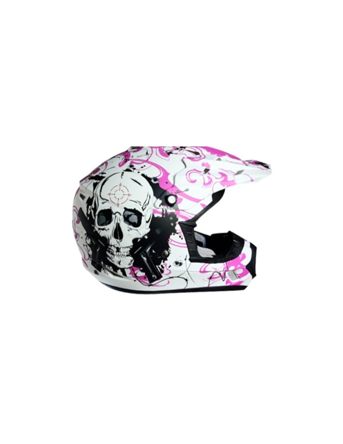 purple motocross helmet