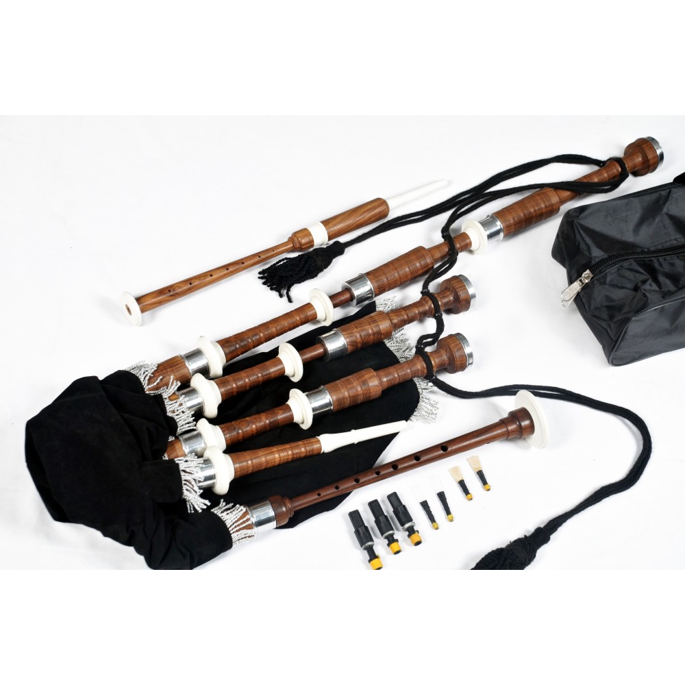 Scottish Highland Bagpipes Practice Chanter Rosewood Ivory Amounts 