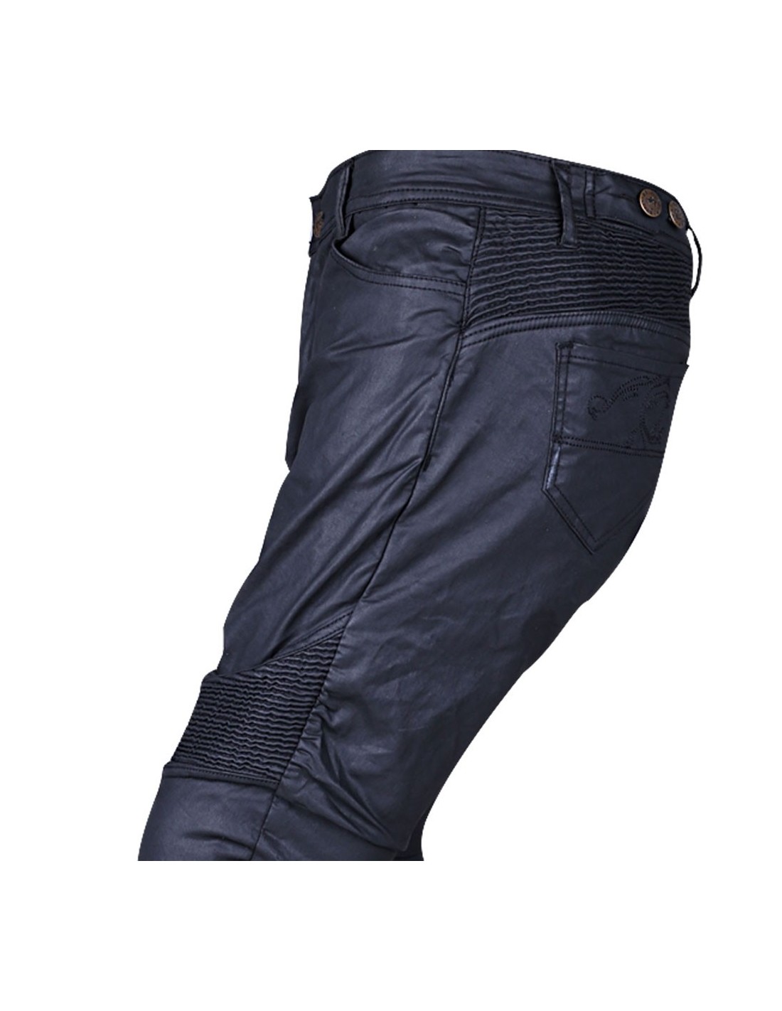 mens waxed pants