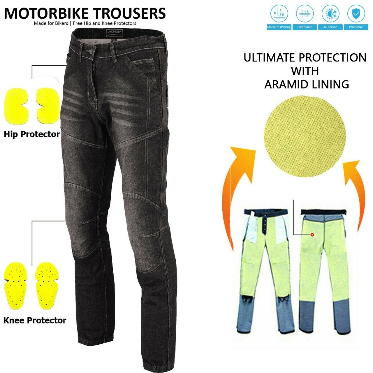 Motorcycle Racing Gear :: MOTORCYCLE PANTS :: Motorcycle Jeans :: CE  Armoured Mens Motorcycle Jeans Motorbike Trousers Denim Pant Made with  Kevlar - Valuesbig - Retail from factories - FREE SHIPPING