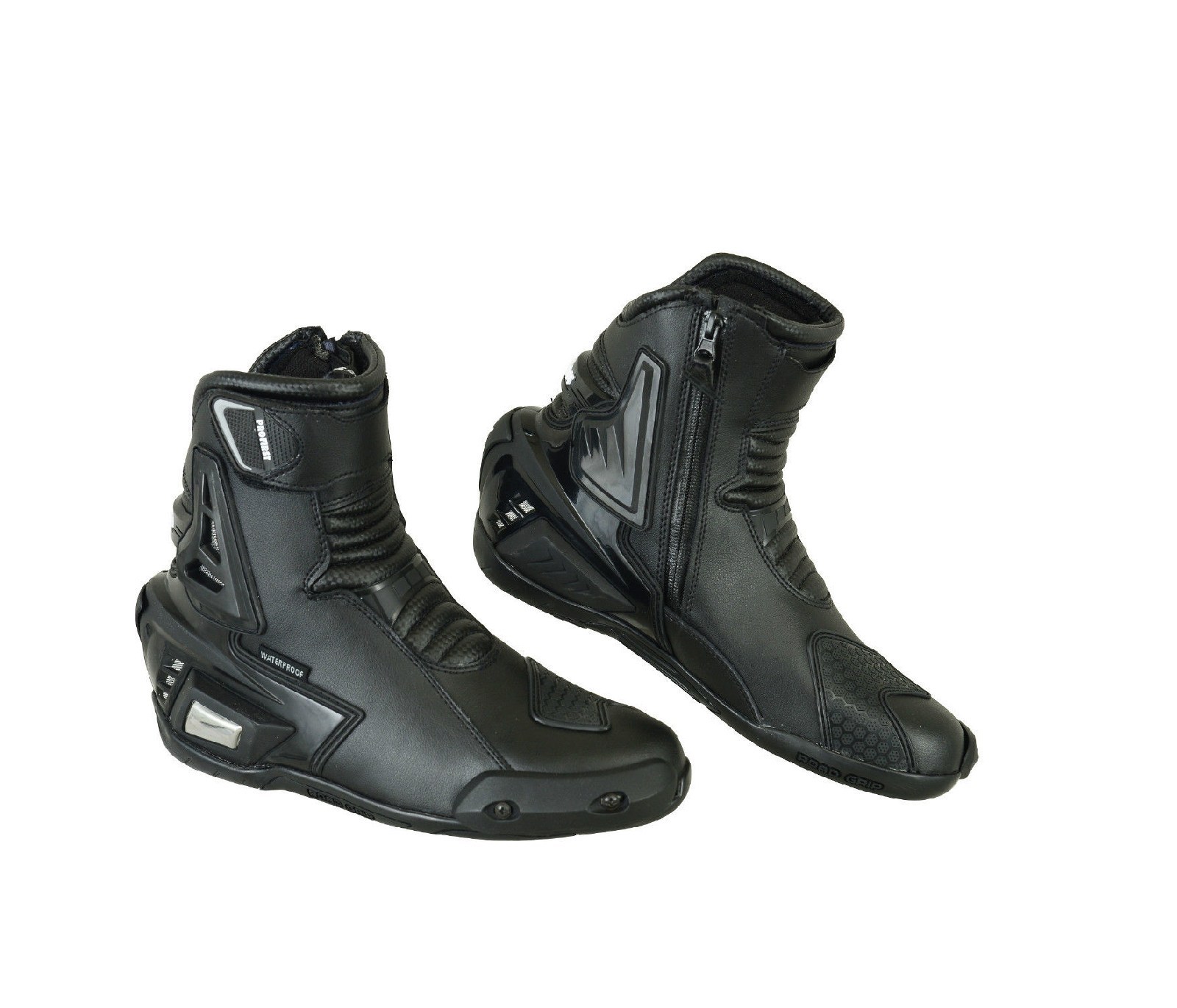 black motorbike boots