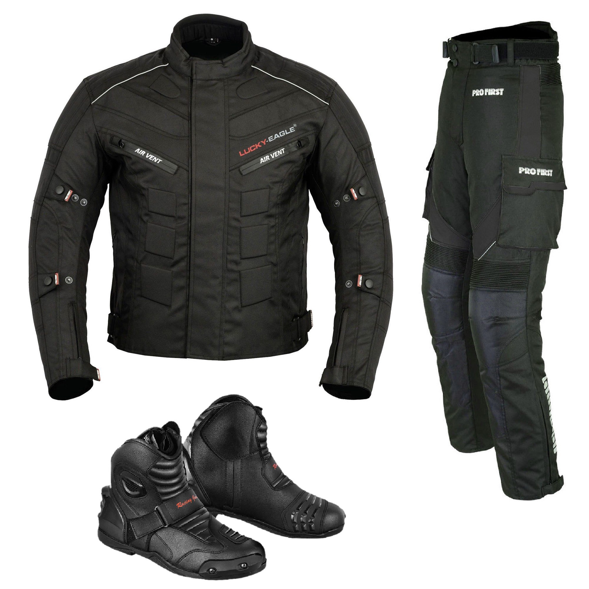 leather boots with suit
