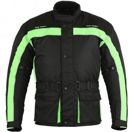 Profirst waterproof motorbike jacket in cordura fabric green