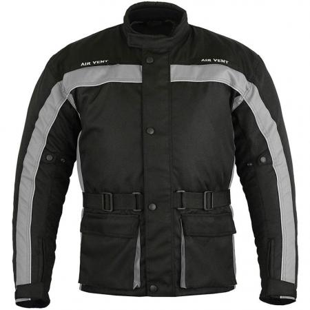 Profirst waterproof motorbike jacket in cordura fabric grey