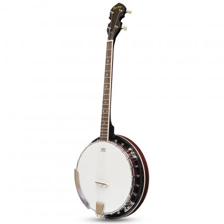 HEARTLAND 4 STRING BANJO 24 BRACKET CON SÓLIDO CERRADO ESPALDA