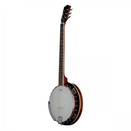 Heartland 6 string guitar banjo solid back, guitar banjo