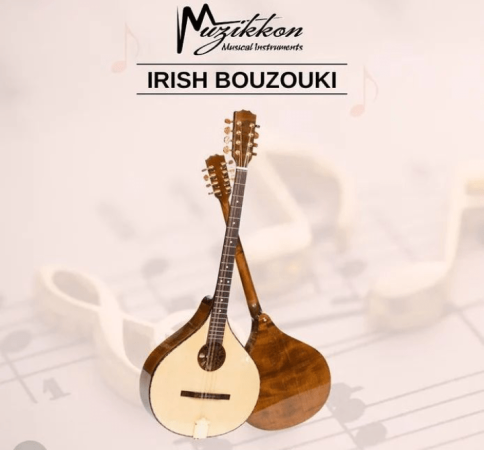 TRADITIONAL ELECTRO ACOUSTIC IRISH CONCERT BOUZOUKI , 8 STRINGS, MAPLE BODY WITH SPRUCE TOP