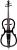Electric cello 4/4 – black