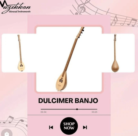 HEARTLAND WILDWOOD DULCIMER BANJO, 4 STRING WALNUT