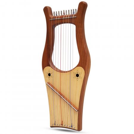 Muzikkon Mini Kinnor Harp, 10 String Red Cedar