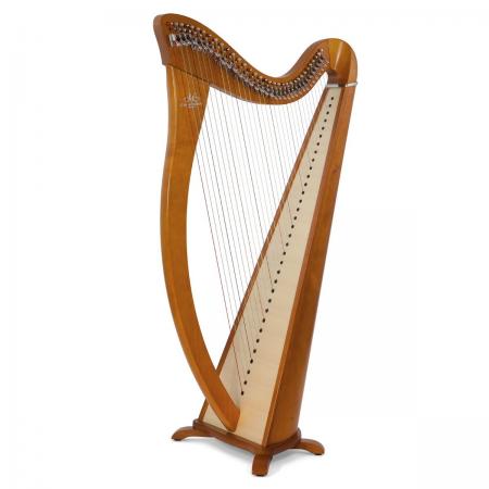 CAMAC HERMINE LEVER HARP, 34 CORDES DE CARBONE ALLIANCE EN CERISE