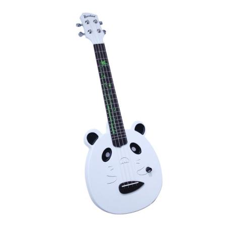 Panda white electric ukulele with bag