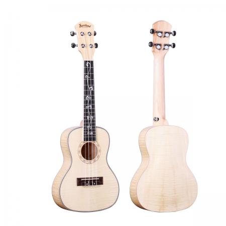 Concert ukulele flamed maple