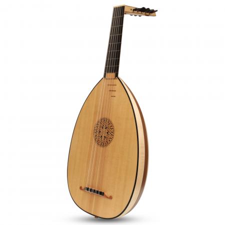 MUZIKKON RENAISSANCE LUTE, 6 COURS VARIEGATED ÉRABLE NOYER