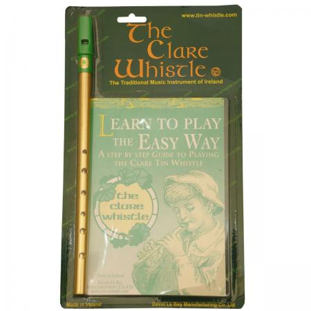CLARE TIN WHISTLES - D - MESSING WHISTLE & LERNEN ZU SPIELEN PACK