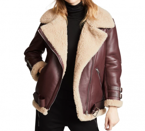 Ladies leather fur jacket Women Fashion Jacket