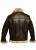 Men leather fur jacket