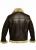 Veste en fourrure en cuir pour hommes