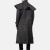 Últimos diseños Nuevos abrigos largos de cuero negro para hombre de invierno