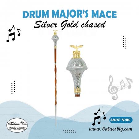 Drum Major's Mace | Silver-Gold | Chased