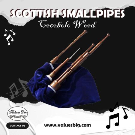 Scottish Smallpipes in D, Cocobolo Wood, Mouth Blown
