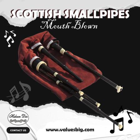 Smallpipes scozzesi in A, soffiato a bocca