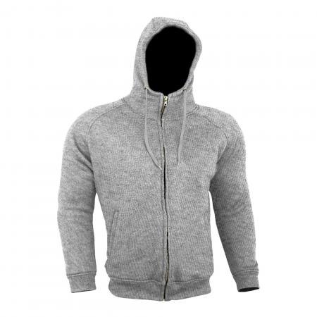 Profirst fleece motorcycle hoodie (light grey)