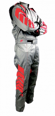 AURORA 2.0 SINGLE LAYER SFI 3.2A/1 RATED FIRE SUIT GRIS/ROUGE Vert