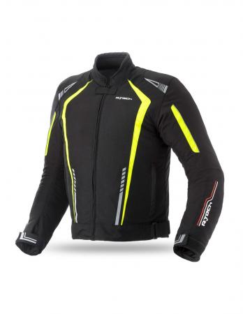 R-TECH - Chaqueta Textil Marshal Negro/Amarillo Fluor