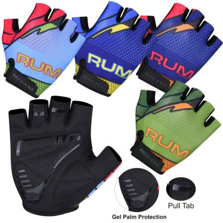 REDRUM Half finger Gloves cycling MTB Bicycle Bike Gel Palm BMX ✅PROMOTIONAL PRICE✅PULLER TABS✅GEL PALM✅GRIP