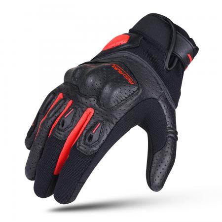 REDRUM Motorcycle Leather Gloves Touring Motorbike Biker Sport Promotional Price RRP 24.99✅BREATHABLE✅TOUCHSCREEN✅ARMOUR PROTECTIONS