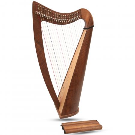 22 String Claddagh Harp Walnut
