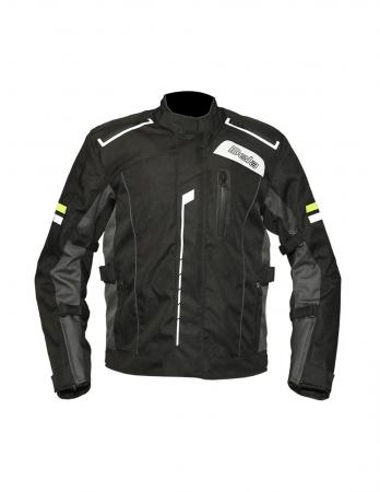 Textile biker jacket with Removable polyester quilt liner, Textile motorcycle jacket, best textile motorcycle jacket with CE approved shoulder and elbow protectors, back normal, mens textile motorcycle jacket, best textile motorcycle breathable jacket 2020, cool summer motorcycle jacket with Reflective elements for night time visibility