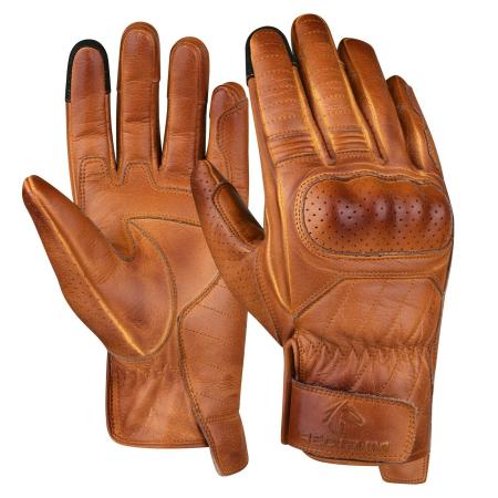 REDRUM Wax Leather Motorcycle gloves Vintage Motorbike short racing Biker gloves