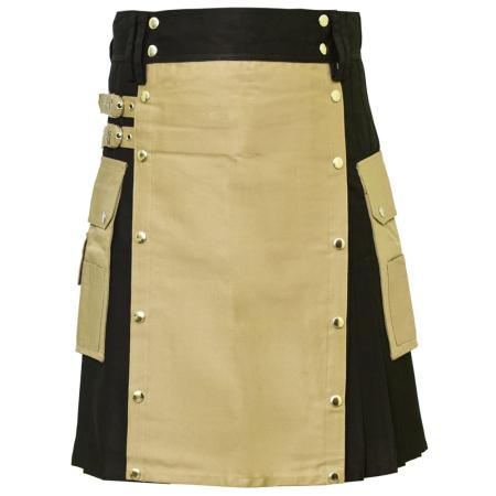 Hybrid Kilt Black and Khaki