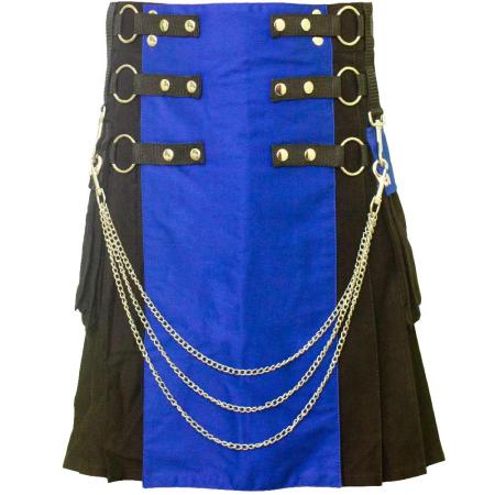 Fashion Tactical Hybrid Kilt Blue And Black
