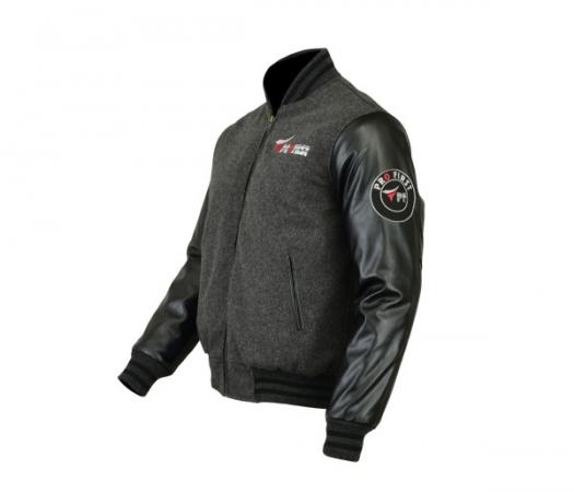 Profirst Jkt-006 Varsity Motorcycle Jacket (Grey)