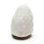 Lámpara de sal de roca de cristal del Himalaya, bombilla y alambre eléctrico de forma natural blanca rara