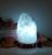 Himalayan Crystal Rock Salt Lamp Rare White Natural Shape Electric Wire & Bulb