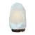 Lámpara de sal de roca de cristal del Himalaya, bombilla y alambre eléctrico de forma natural blanca rara