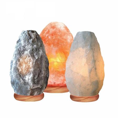 Himalayan Natural Pink Salt Lamp Crystal Rock Salt Lamps with UK Plug & Bulb