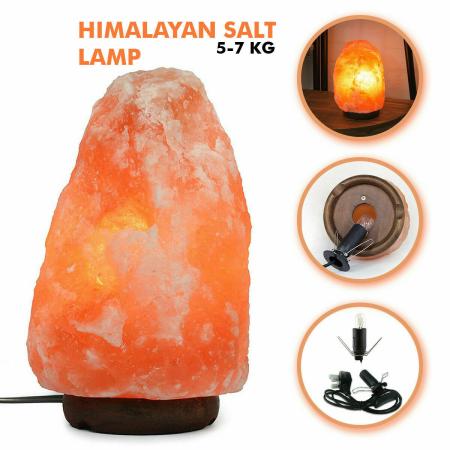 5-7 Kg Authentic Pink Himalayan Salt Lamp Lights Salt Rock Night Light Lamp UK