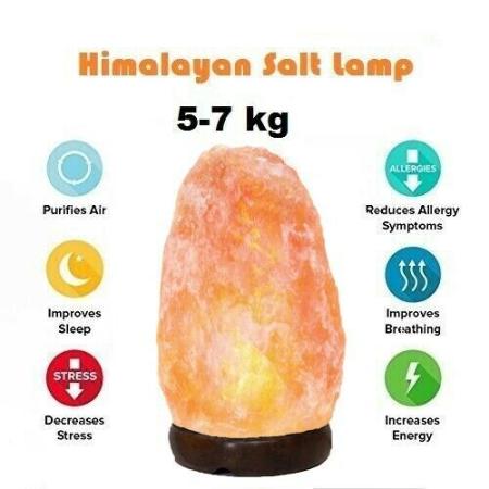 Natural Himalayan Pink Crystal Salt Lamp NATURAL HEALING 100% Original 5-7 Kg