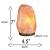 2 Pack Natural Hand Carved Himalayan Salt Lamp w/ Wood Base Bulb On & Off Switch