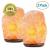 2 Pack Natural Hand Carved Himalayan Salt Lamp w/ Wood Base Bulb On & Off Switch