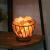 Natural Himalayan Salt Lamp, Round Bowl Metal Basket lamp with Salt Chunks UK