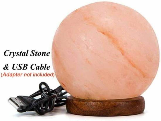 Himalayan Pink Salt Rock Crystal Lamp USB Color Changing 100% Authentic Natural