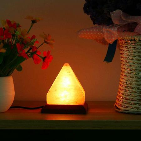Pyramid Pink Himalayan Salt Lamp 7 Colors Changin, Crystal Rock USB Salt Lamps