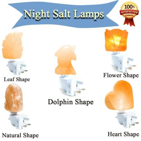 Mini Hand Crafted Natural Crystal Himalayan Pink Salt Lamp Night Light Wall Plug
