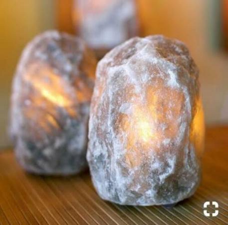 1.5-2 KG Natural Grey Rock Crystal Hand Crafted Pure Himalayan Salt Lamp Corded